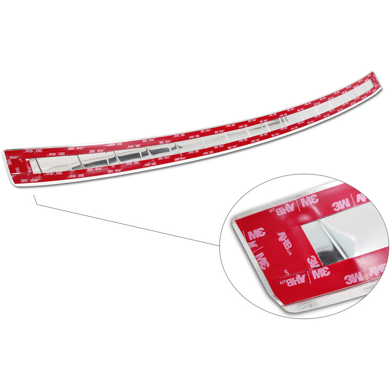 Protection de seuil arrière inox sur mesure pour Fiat 500e Berlina, 3+1 & Cabrio 2020- 'Ribs'