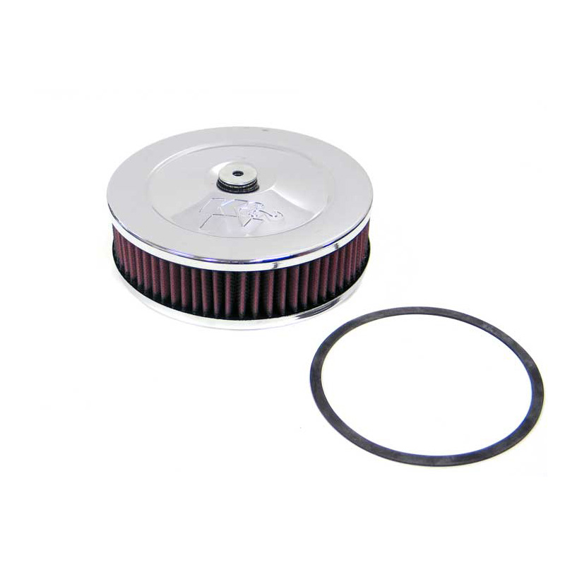 K&N Filtre à Air rond - 130mm raccord, 178mm diamètre, 74mm hauteur (60-1320)