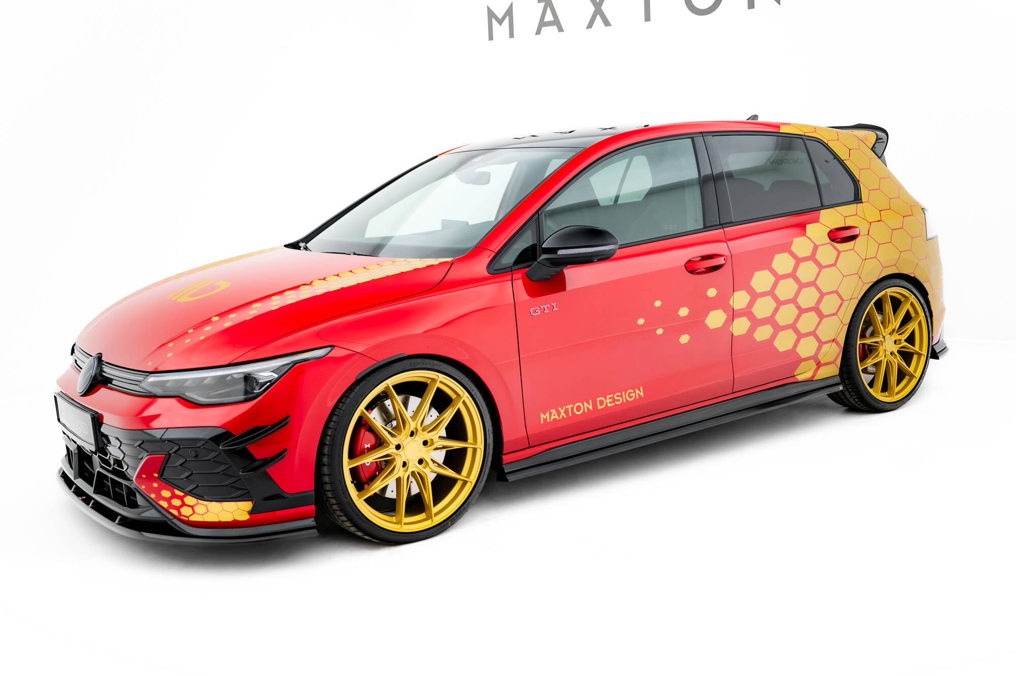 Bodykit V.2 Volkswagen Golf 8 GTI Clubsport Maxton Glanzend Zwart