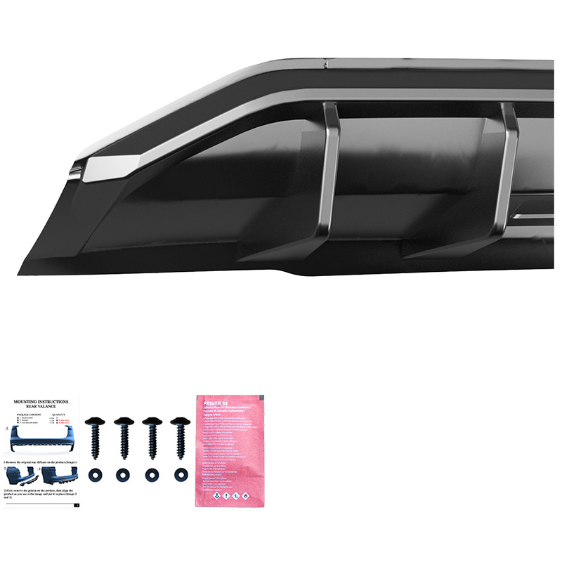 Oneway Jupe de pare-chocs arrière (Diffuseur) sur mesure pour Audi Q3 (F3N) Sportback S-Line 2019-2025 excl. RSQ3 - Noir brillant