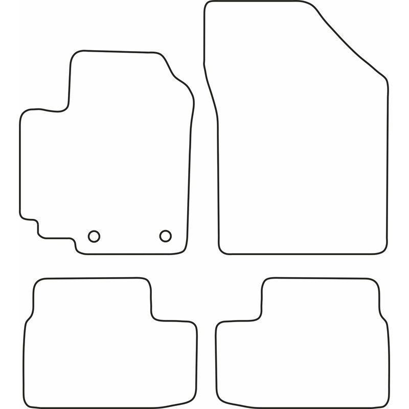 Set de tapis de sol en velours sur mesure pour Opel Agila 2008-