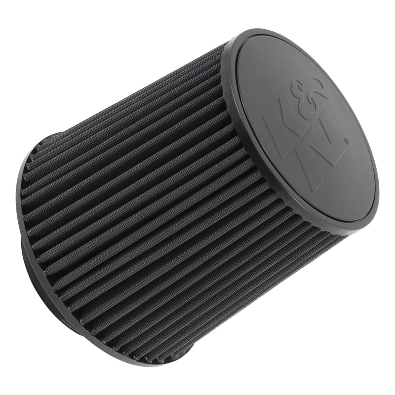 K&N Filtre à Air Noir Dryflow Universel Synthétique Conique 114mm raccordement, 203mm de base, 168mm en haut 203mm hauteur (RU-5283HBK)