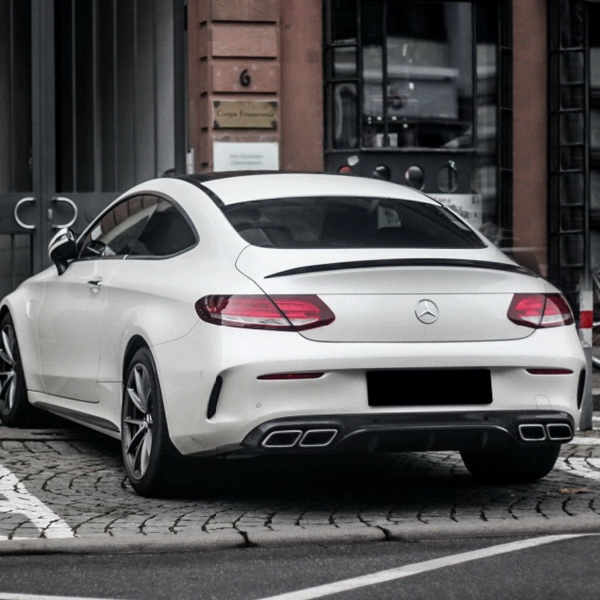Achterspoiler Mercedes C205 C-Klasse Coupe AMG Look Glans Zwart