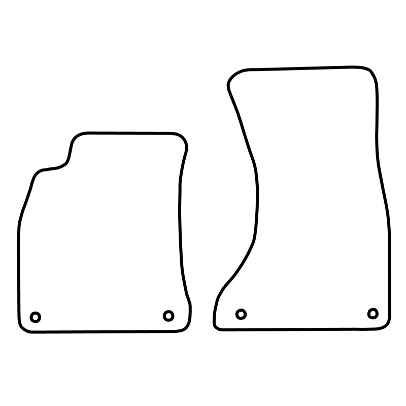 Set de tapis de sol en velours sur mesure pour Audi A5 Coupe 2007-2016 (seulement avant)