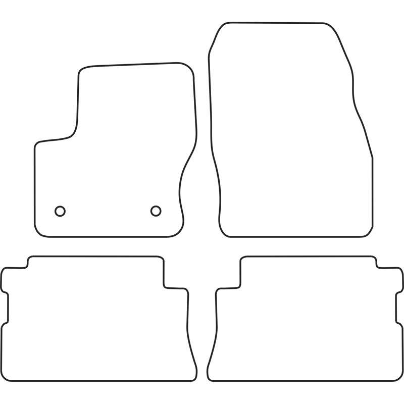 Set de tapis de sol en velours sur mesure pour Ford Kuga 2012-
