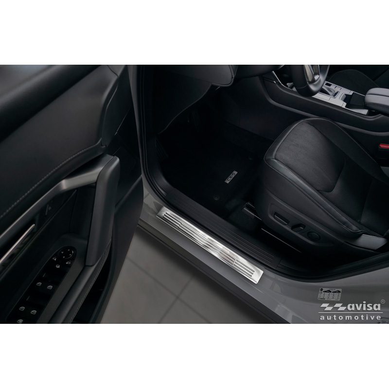 Avisa Seuils de portes inoxydable sur mesure pour Mazda CX-5 III 2025- - 'Lines' - 4-pièces