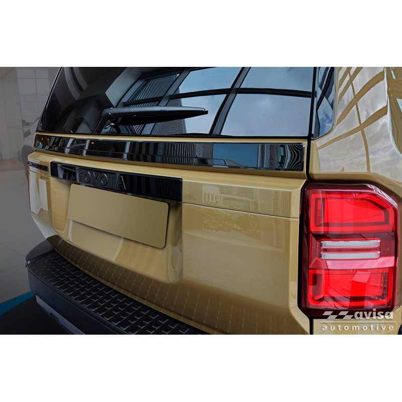 Avisa Moulure de hayon en Inox Noir Chrome sur mesure pour Toyota Landcruiser (J25) 2024-