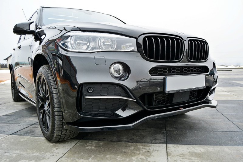 Voorspoiler V.1 BMW X5 F15 M Pakket Maxton Glans Zwart