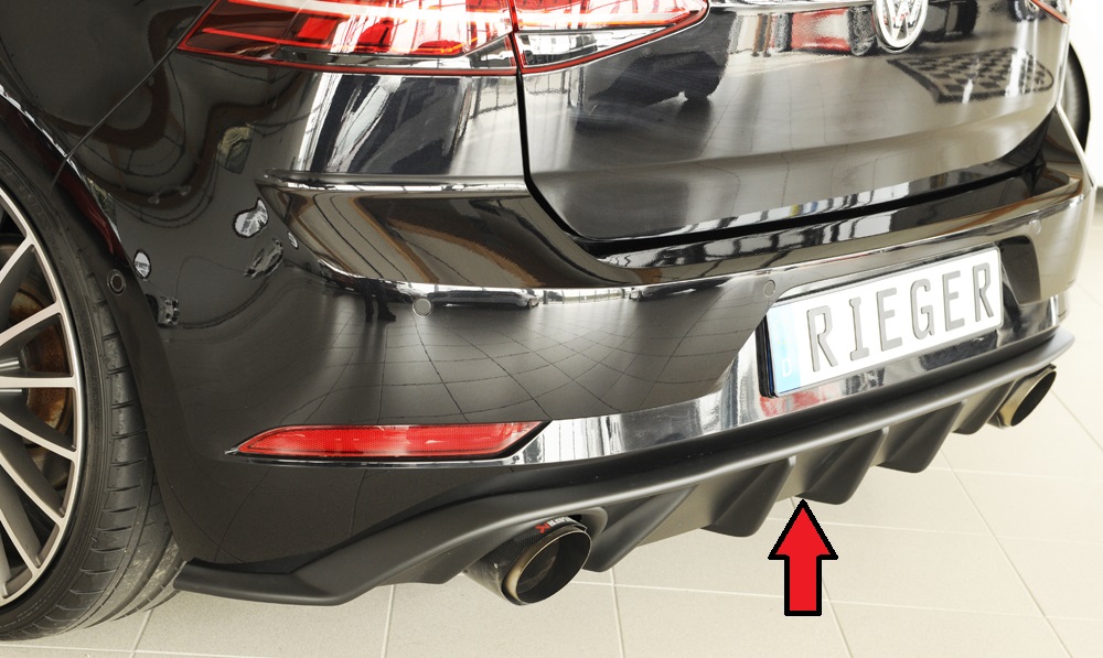 Achterbumper Diffusor Rieger VW Golf 7.5 GTI 2017-