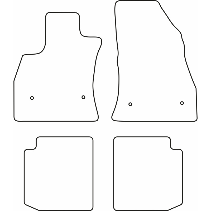 Set de tapis de sol sur mesure pour Fiat 500L 2013-2017