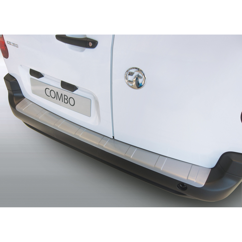 Protection de seuil arrière (ABS) sur mesure pour Citroën Berlingo Multispace / Peugeot Rifter / Opel Combo Tour (MPV) 2018- Noir 'Ribbed'
