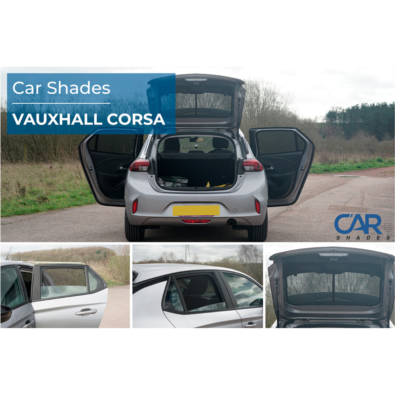 Set de Car Shades sur mesure pour Opel Corsa F 5-portes 2019- (4-pièces)