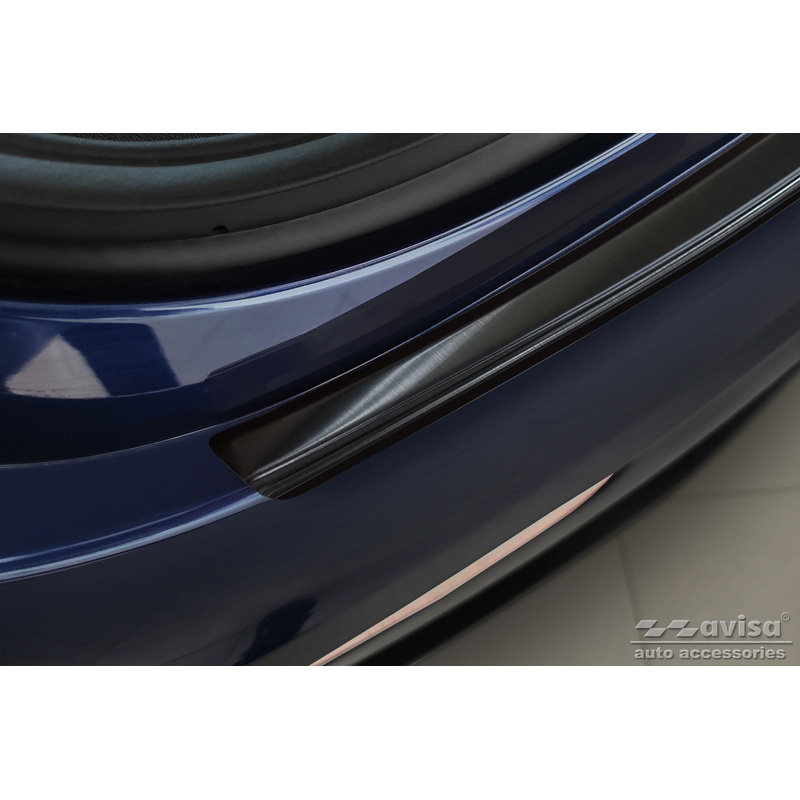Protection de seuil arrière inox noir sur mesure pour Tesla Model Y 2020-