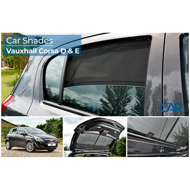 Set de Car Shades sur mesure pour Opel Corsa D 5 portes 2006-2014 & Corsa E 5 portes 2014- excl. Facelift (4-pièces)
