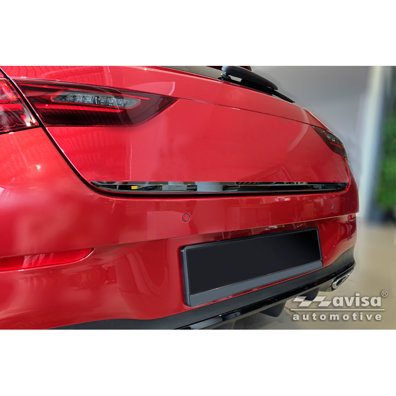 Avisa Moulure de hayon en Inox Noir Chrome sur mesure pour Mercedes CLA Shooting Brake (X118) 2019-