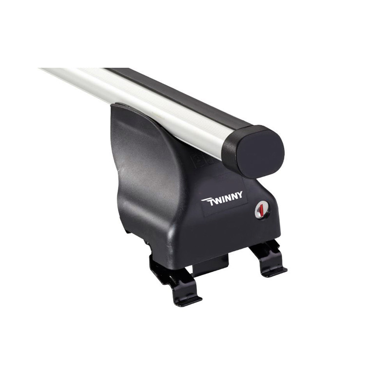 Jeu de barres de toit Twinny Load Aluminium A23 semi fit (pour voitures sans barres longitudinales d'origine)