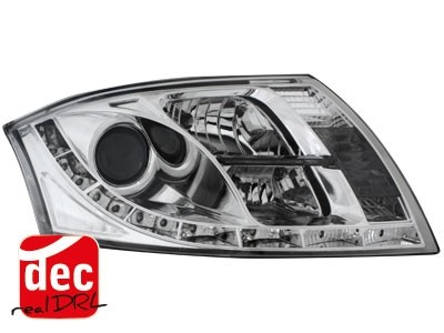 Headlights Audi TT 8N 12.98-05 Devil Eyes Dlite LED Chrome