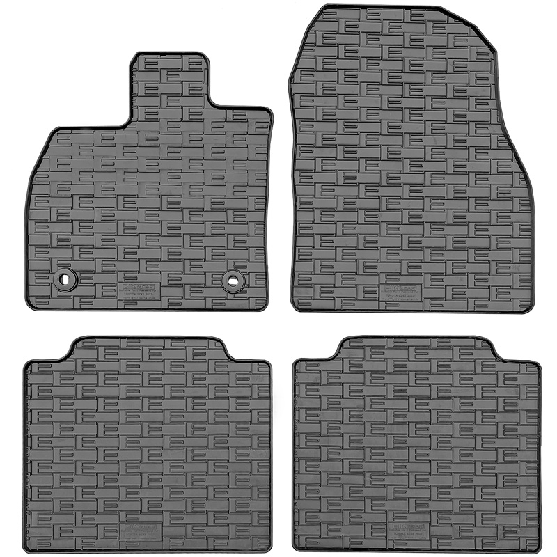 CIKCAR Set tapis de caoutchouc sur mesure pour Subaru Solterra 2022- & Toyota bZ4X 2021- (incl. EV) (4-pièces + points de fixage)