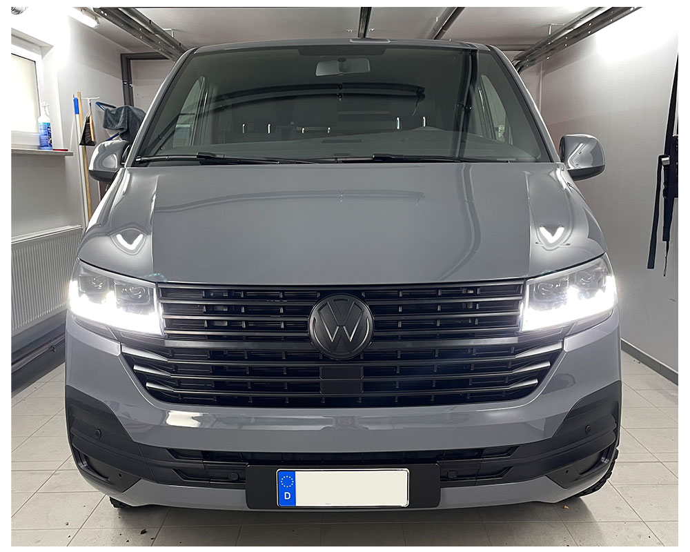 Headlights fits VW T6.1 Multivan/Transporter Full LED Dynamic Tube Black