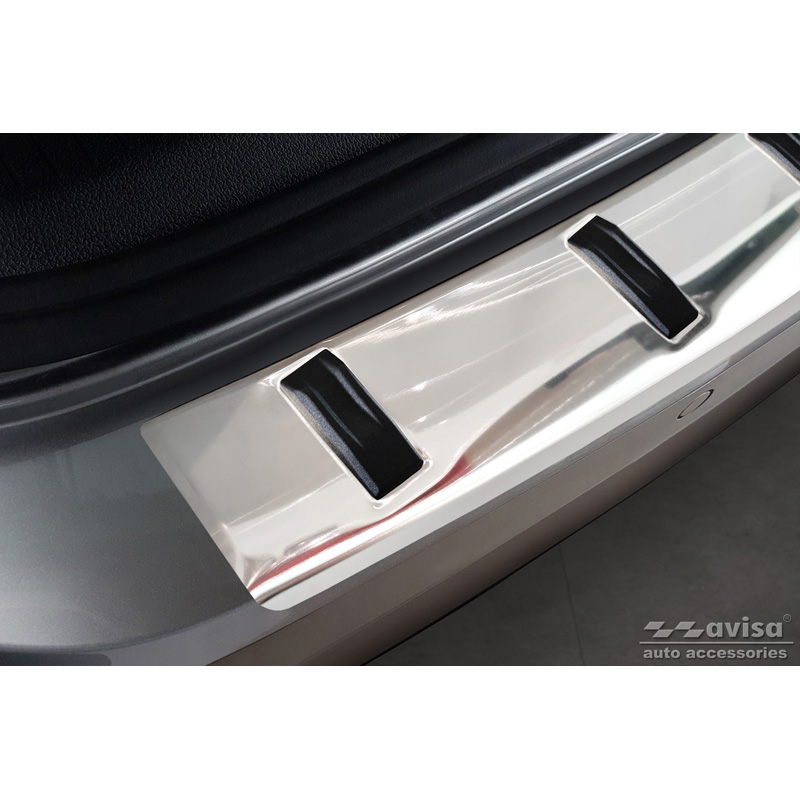 Protection de seuil arrière inox sur mesure pour Volkswagen Golf VII Variant Facelift 2017-2019 (incl. R-Line & Alltrack) 'STRONG EDITION'