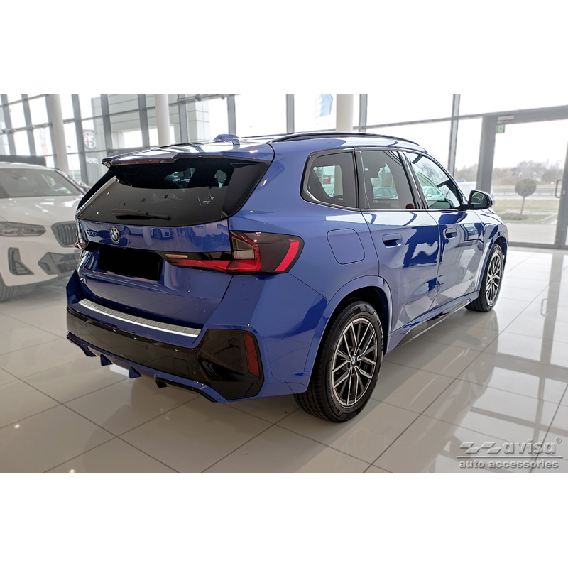 Protection de seuil arrière inox sur mesure pour BMW X1 U11 M-Sport 2022- 'Ribs'
