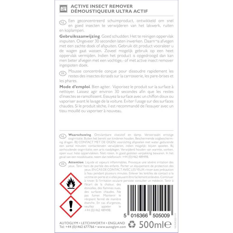 Autoglym Éloignant Insecte Active 500ML Spray