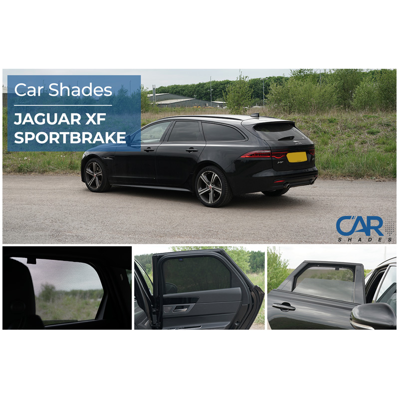 Set de Car Shades (portes arrières) sur mesure pour Jaguar XF II (X260) Sportbrake 2017- (2-pièces)