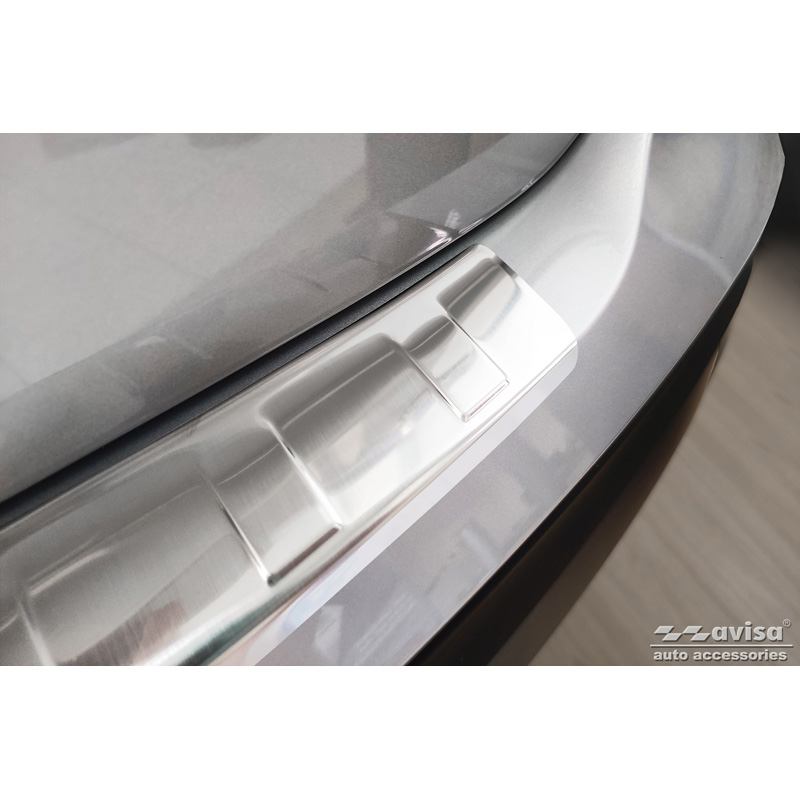 Protection de seuil arrière inox sur mesure pour Skoda Enyaq iV 2020- excl. Coupe 'Ribs'