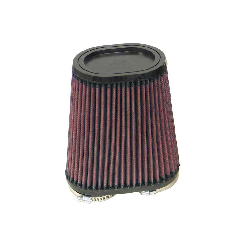 K&N Filtre à Air Universel Ovale/Conique 60mm raccordement double, 159mm x 95mm de base, 87mm x 112mm en haut, 171mm hauteur (RU-4710)