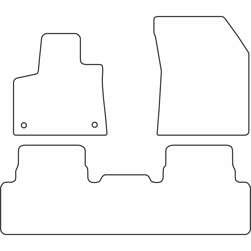 Set de tapis de sol sur mesure pour Citroën C5 Aircross 2019- (7-personnes)