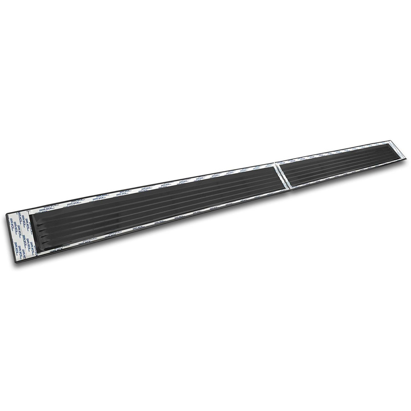 Avisa Protection de seuil arrière inox noir sur mesure pour Fiat Ducato III Facelift 2023- / Opel Movano III Facelift 2023- / Toyota Proace Max 2024- 'Ribs' (2 parties)