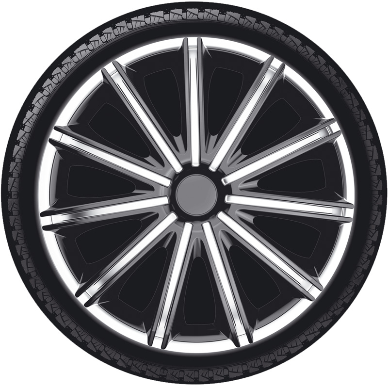 Jeu d'enjoliveurs Nero 16-inch argent/noir