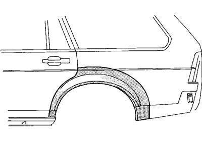 spatbordrand, Variant, links VW Passat, 1988-1993