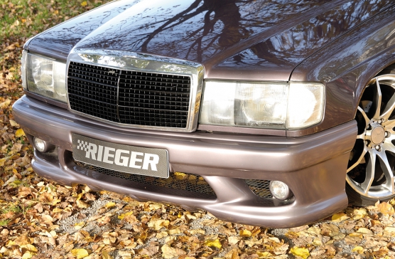 Voorbumper Mercedes W201 met mistlamphouders Rieger