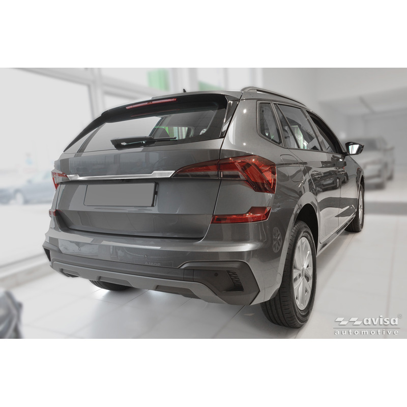 Avisa Revêtement d'habillage du hayon du coffre inox brossé sur mesure pour Skoda Kamiq (NW4) 2019-2024 & Facelift 2024-