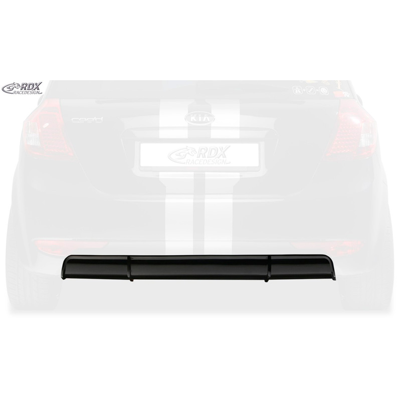 Jupe arrière 'Diffuseur' sur mesure pour Kia Cee'd ED HB 2007-2012 (ABS noir luisant)
