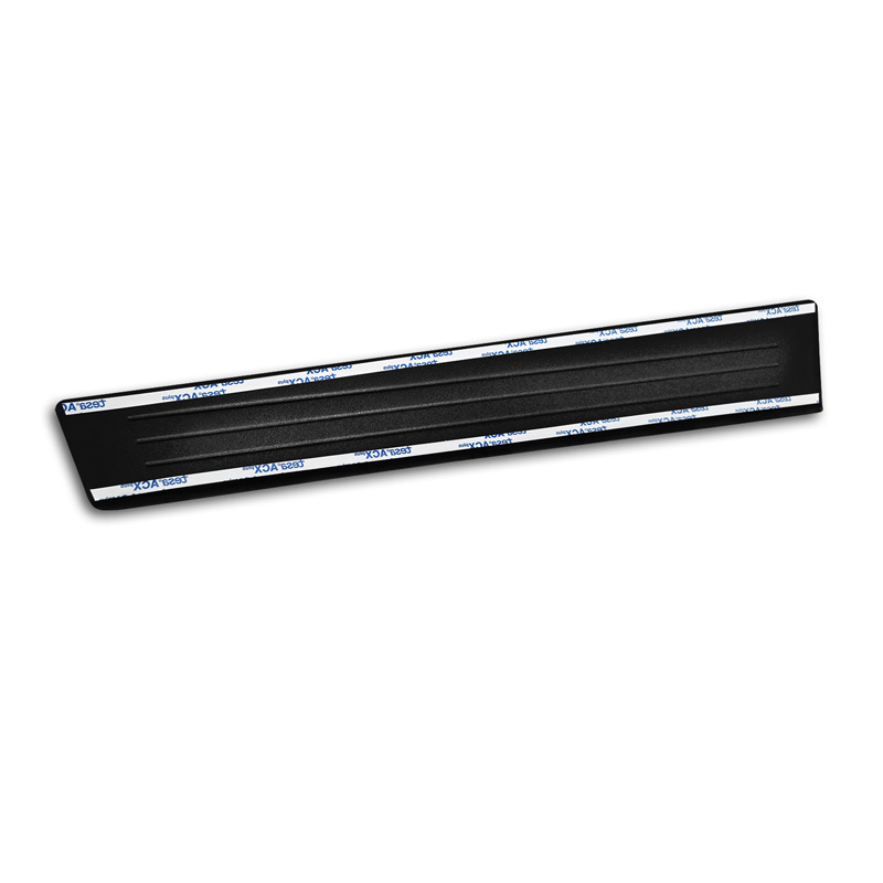 Seuils de portes inoxydable noir sur mesure pour Ford Tourneo Courier II 2023- 'Lines' - 4-pièces