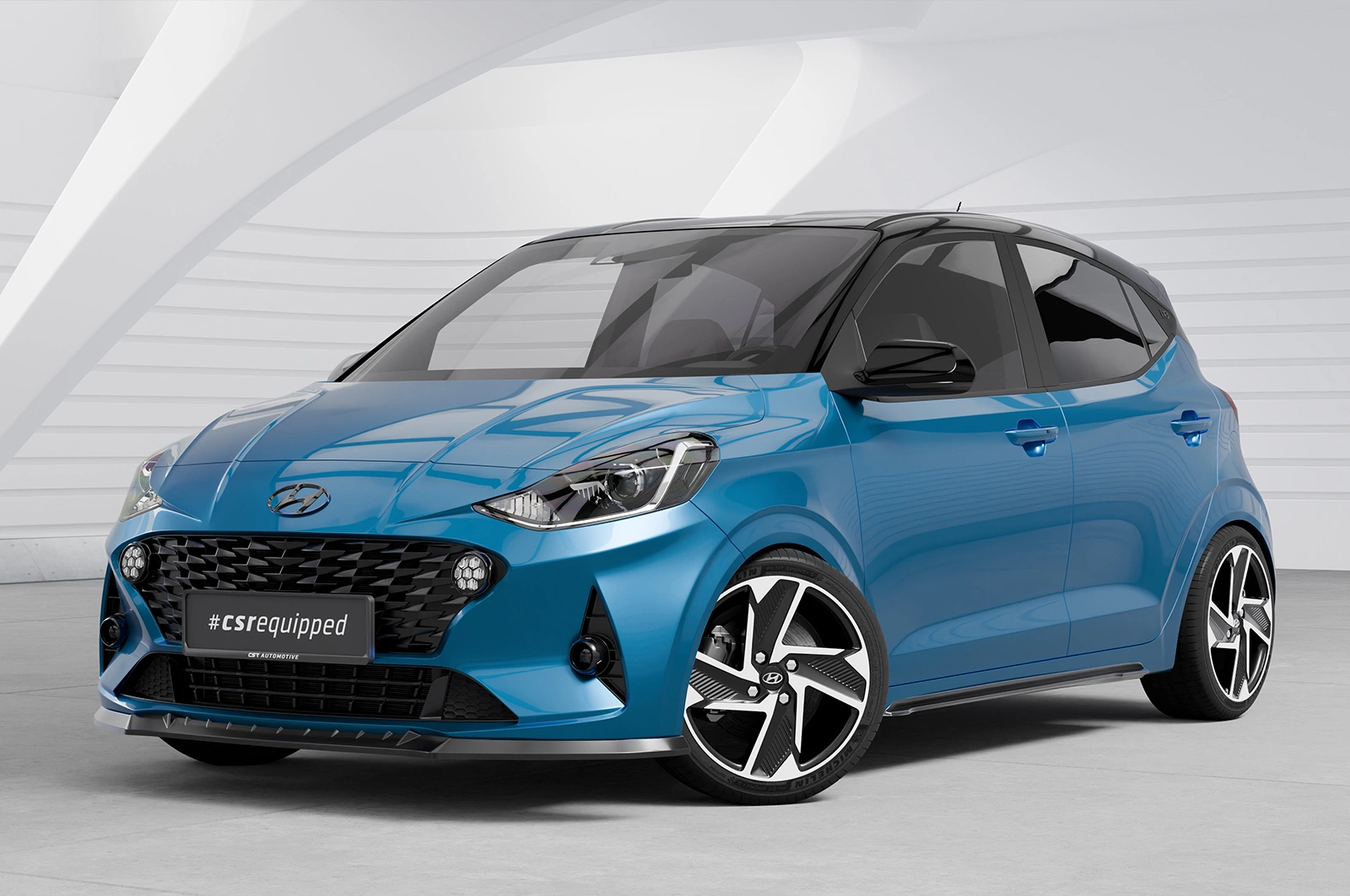 Voorspoiler Hyundai i10 (3e generatie) Glans Zwart (2019–) CSR