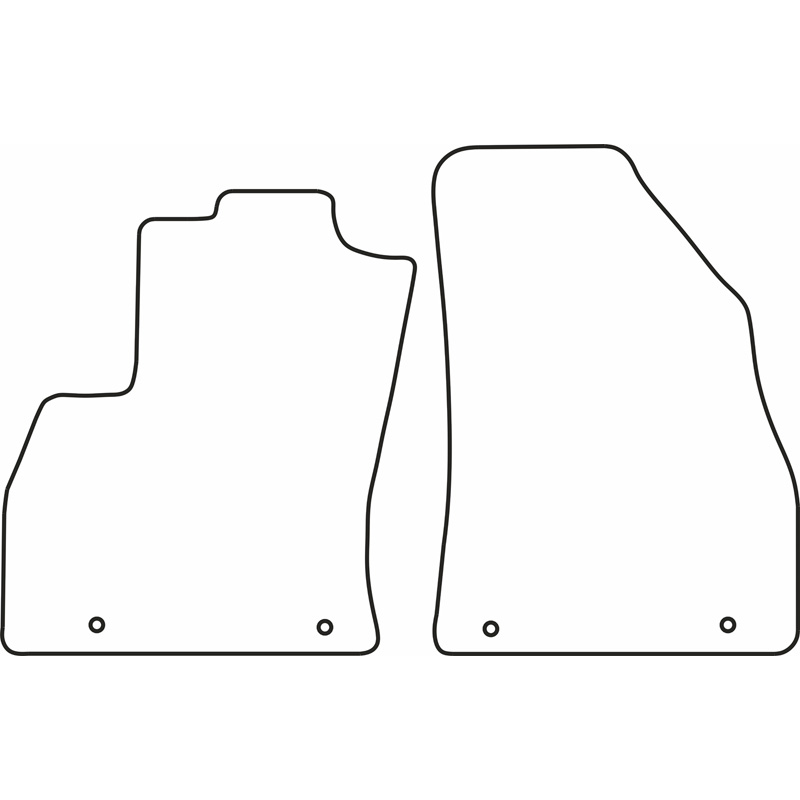 Set de tapis de sol en velours sur mesure pour Citroen Nemo 2008- (seulement avant)
