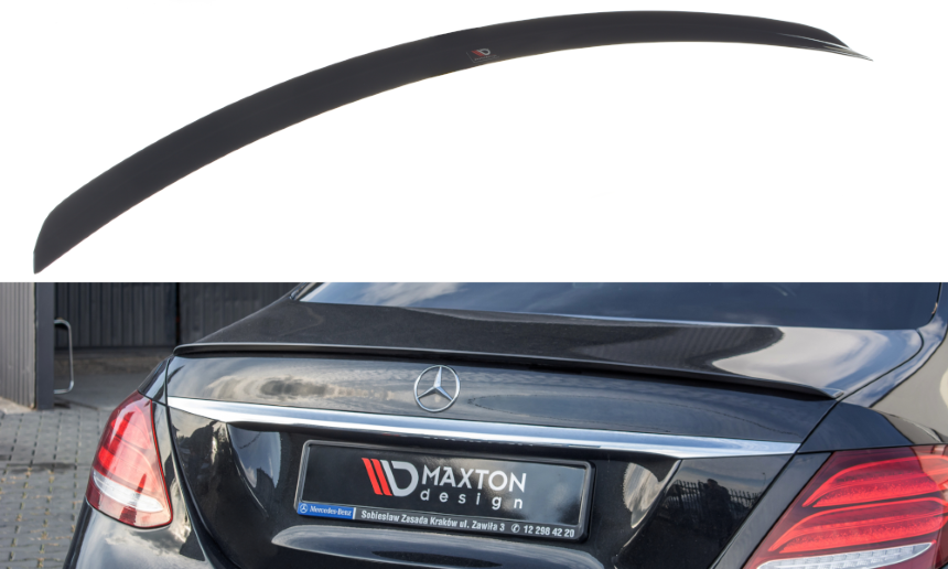 Spoiler uitbreiding Mercedes E W213 AMG-Line Maxton Design glans zwart
