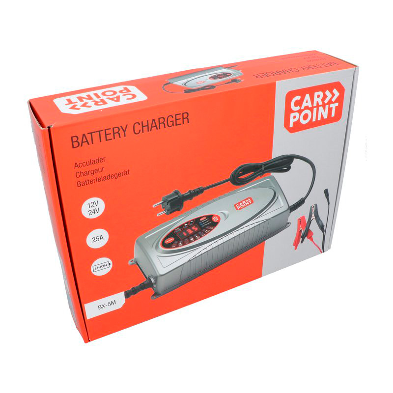 Chargeur de batterie Carpoint BX-5M 12V/24V 25 Ampères Lithium