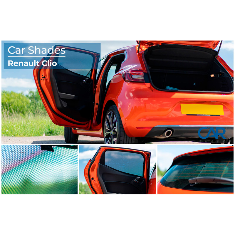 Set de Car Shades sur mesure pour Renault Clio 5 portes 2019- (4-pièces)