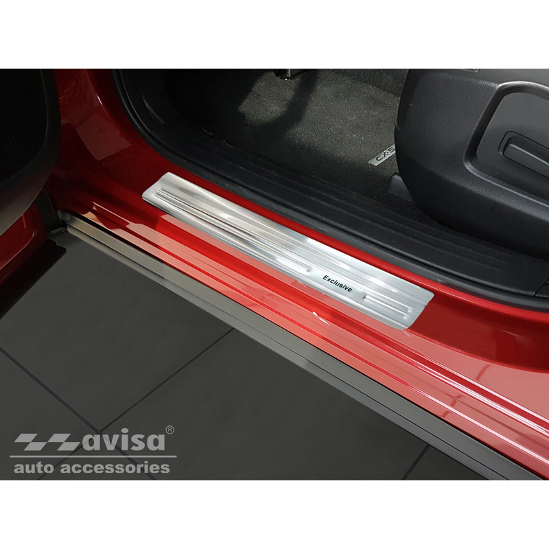 Seuils de portes inox sur mesure pour Mazda CX-5 II 2017- incl. Facelift 'Exclusive' - 4-pièces