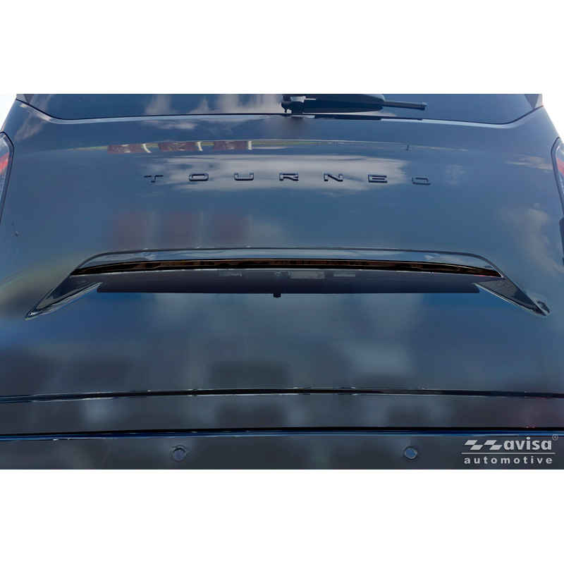 Avisa Moulure de hayon en Inox Noir Chrome sur mesure pour Ford Tourneo Custom II (V710) 2023- (avec hayon arrière)