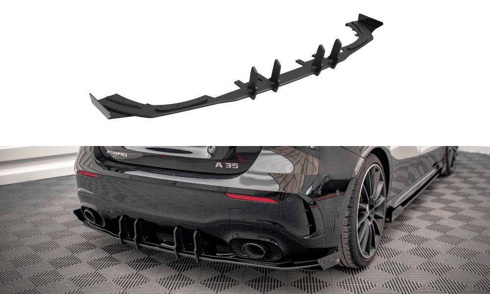 Diffuser met Canards Street Pro Mercedes A35 AMG W177 Maxton