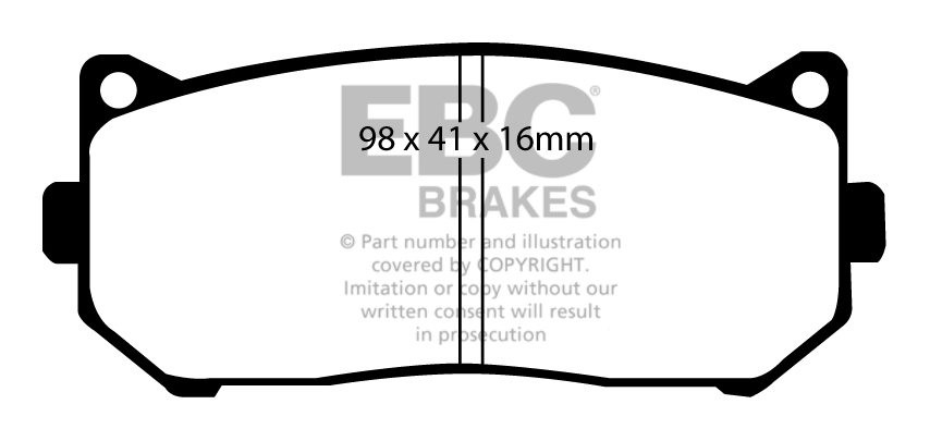 EBC Brakes KIA Carens 2.0 2004-2006 Remblokken achterzijde
