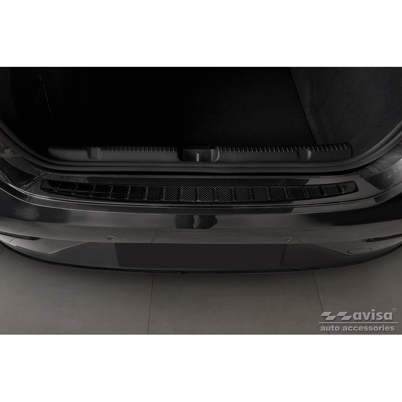 Protection de seuil arrière carboné 3D sur mesure pour Mercedes EQE (V295) 2022- 'Ribs'