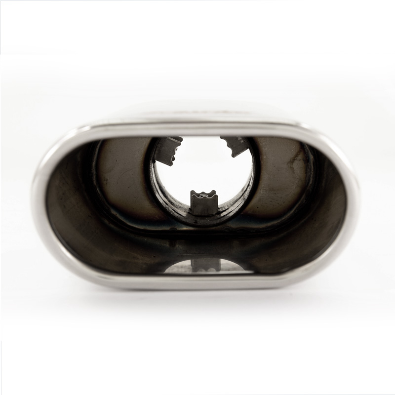 Simoni Racing Embout d'Échappement Rectangle/Oblique Inox - 140x80xL240mm - Montage ->57mm