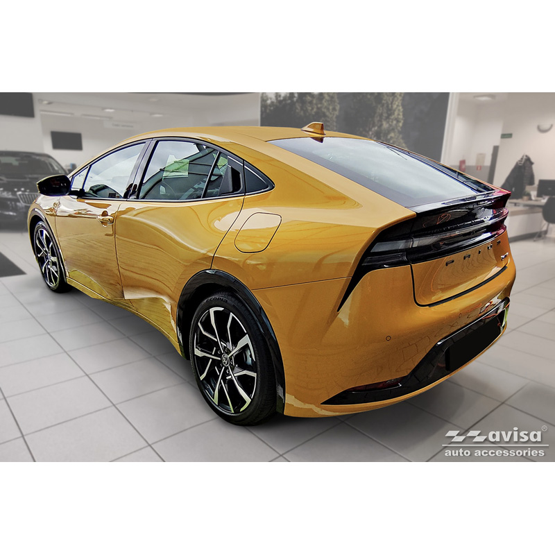 Protection de seuil arrière inox noir sur mesure pour Toyota Prius V (XW60) 2023-