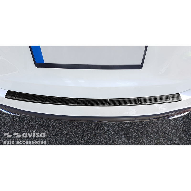 Protection de seuil arrière carboné 3D sur mesure pour Mercedes GLE II (W167) 2019-2023 incl. 53 AMG 'Ribs'